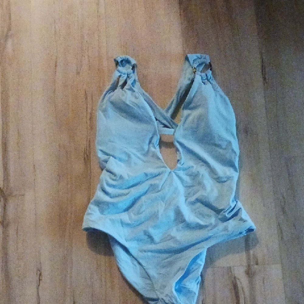BECCA Light Blue One-Piece Swimsuit